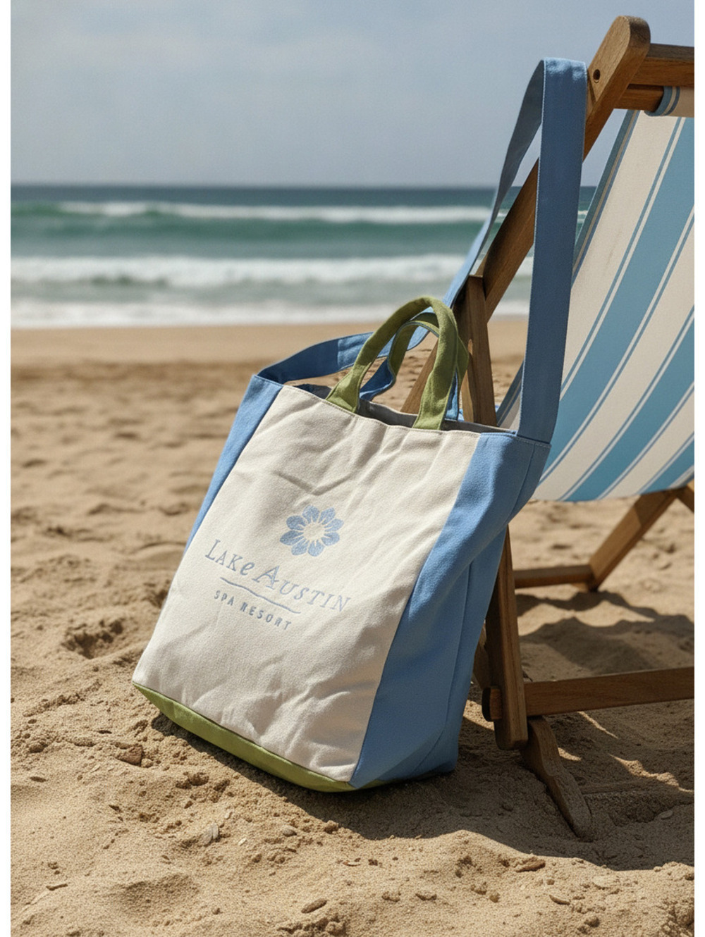 Lake Austin Spa Resort | Blue/Green w/ Handles + Crossbody Strap - Picture 1 of 8